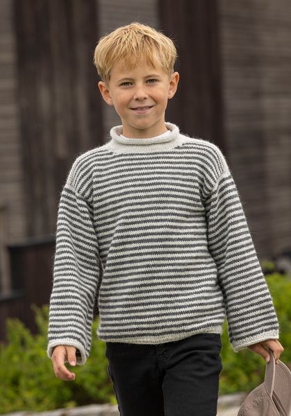 Hovedbilde Rille genser perlegrå