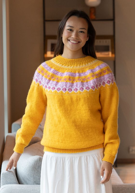 Fjellbris genser gul