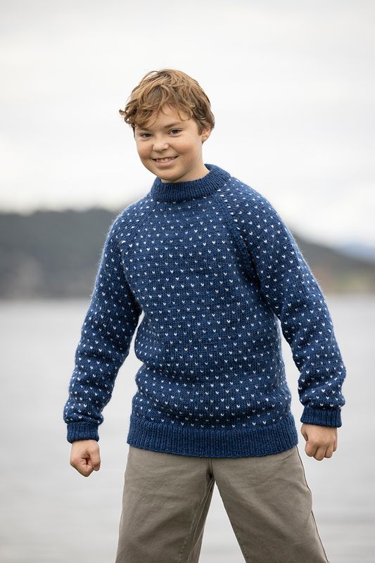 Lusegenser blå voksen