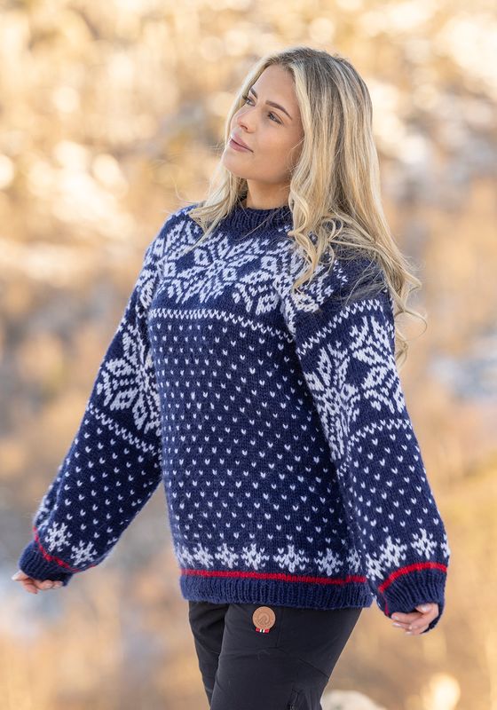 Snøfall genser blå