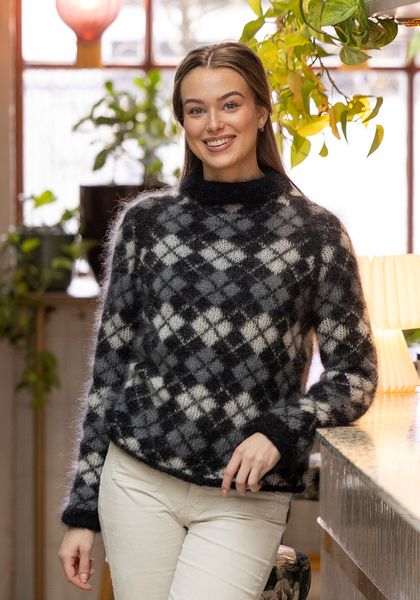Hovedbilde Argyle genser svart